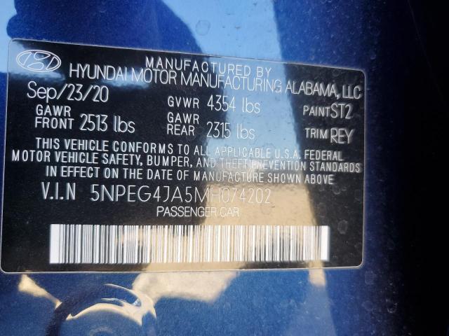 Photo 11 VIN: 5NPEG4JA5MH074202 - HYUNDAI SONATA SE 