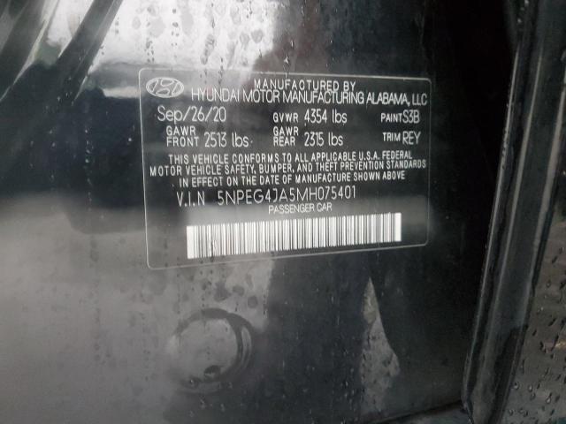 Photo 11 VIN: 5NPEG4JA5MH075401 - HYUNDAI SONATA SE 