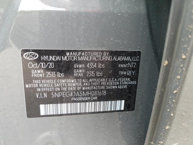 Photo 9 VIN: 5NPEG4JA5MH081618 - HYUNDAI SONATA SE 