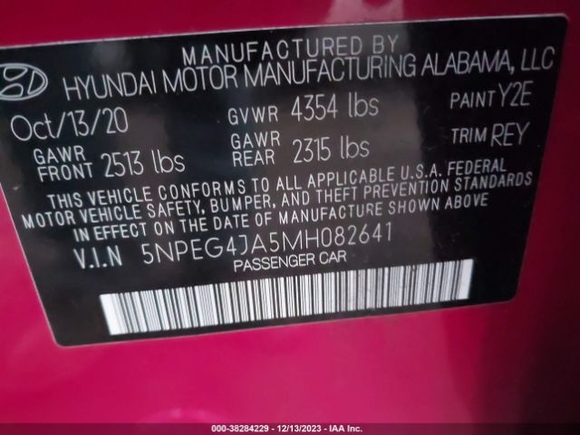 Photo 8 VIN: 5NPEG4JA5MH082641 - HYUNDAI SONATA 