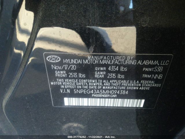 Photo 8 VIN: 5NPEG4JA5MH094384 - HYUNDAI SONATA 