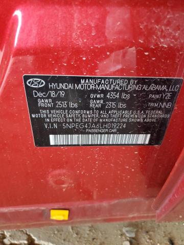 Photo 12 VIN: 5NPEG4JA6LH019224 - HYUNDAI SONATA SE 