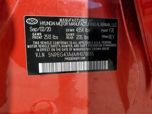 Photo 11 VIN: 5NPEG4JA6MH070885 - HYUNDAI SONATA SE 