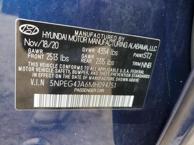 Photo 11 VIN: 5NPEG4JA6MH094751 - HYUNDAI SONATA 