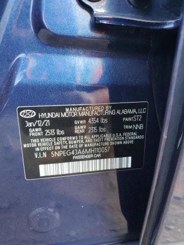 Photo 11 VIN: 5NPEG4JA6MH110057 - HYUNDAI SONATA SE 