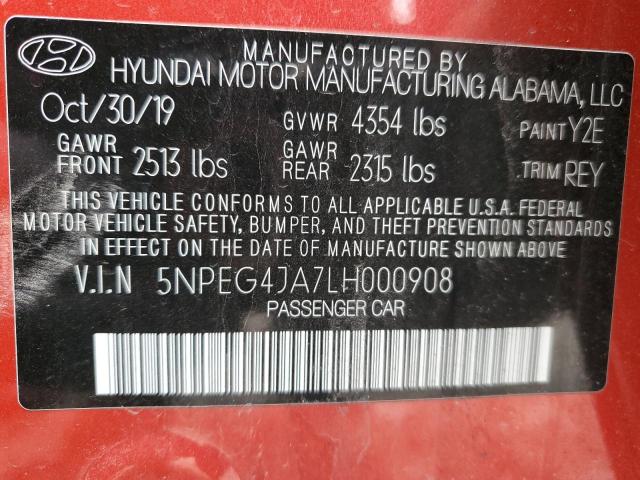 Photo 11 VIN: 5NPEG4JA7LH000908 - HYUNDAI SONATA 