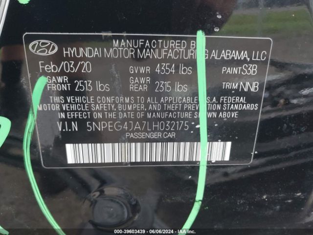 Photo 8 VIN: 5NPEG4JA7LH032175 - HYUNDAI SONATA 