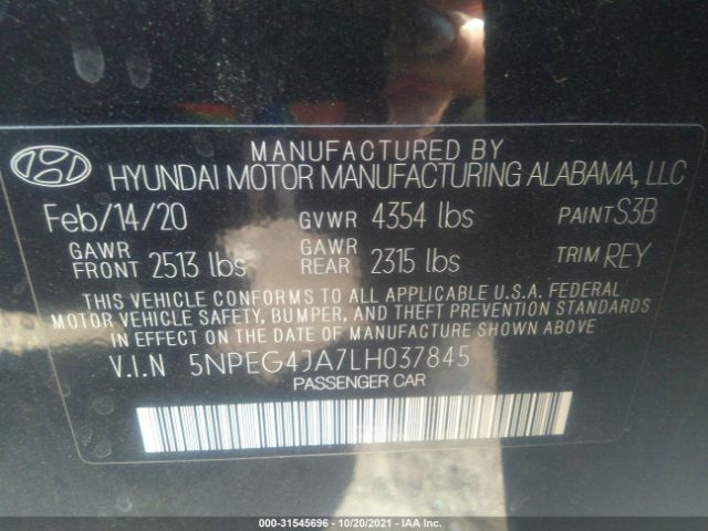 Photo 8 VIN: 5NPEG4JA7LH037845 - HYUNDAI SONATA 