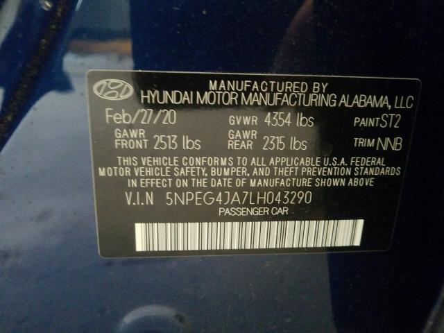 Photo 9 VIN: 5NPEG4JA7LH043290 - HYUNDAI SONATA 