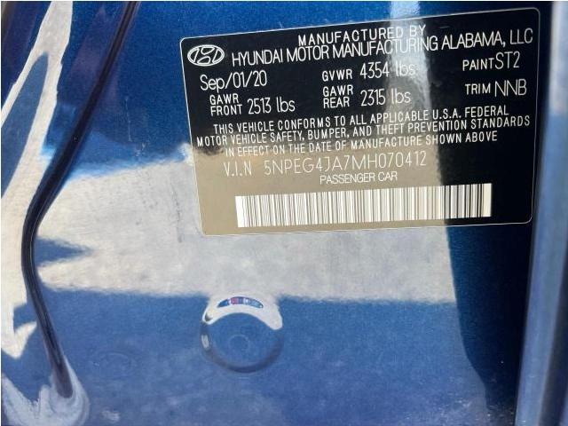 Photo 9 VIN: 5NPEG4JA7MH070412 - HYUNDAI SONATA 