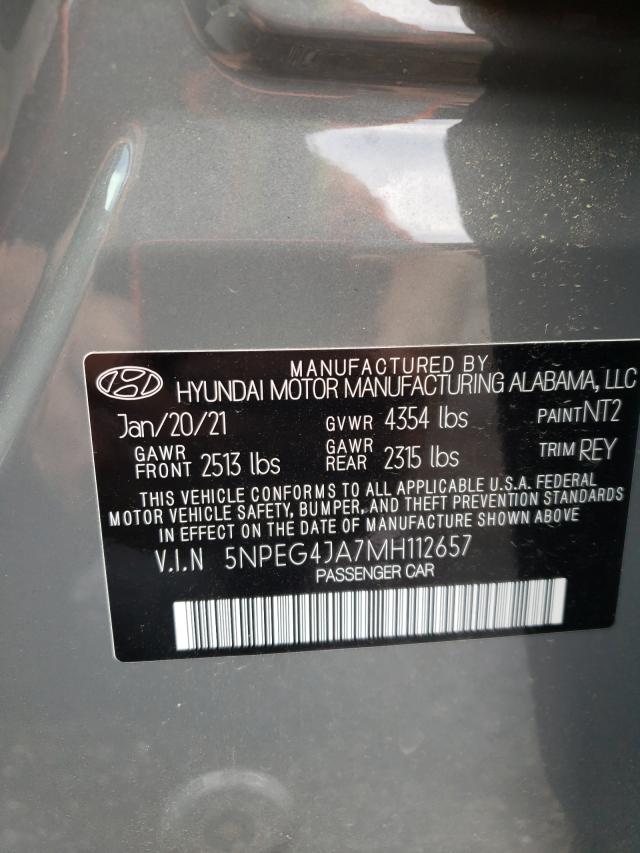 Photo 9 VIN: 5NPEG4JA7MH112657 - HYUNDAI SONATA SE 