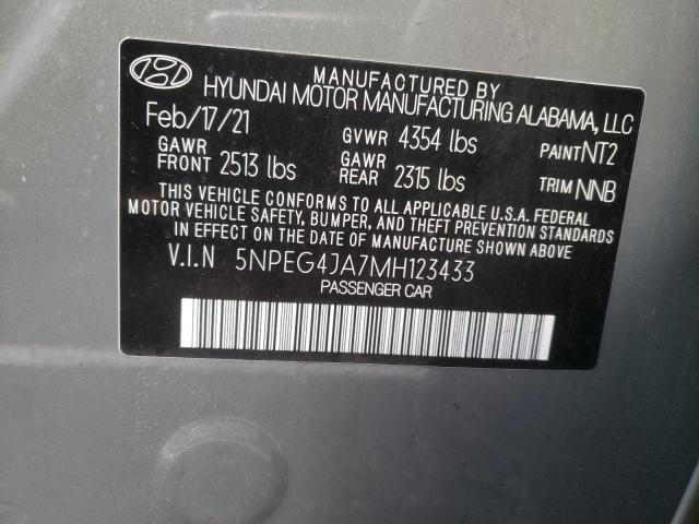 Photo 11 VIN: 5NPEG4JA7MH123433 - HYUNDAI SONATA SE 