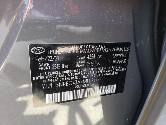 Photo 11 VIN: 5NPEG4JA7MH124775 - HYUNDAI SONATA SE 