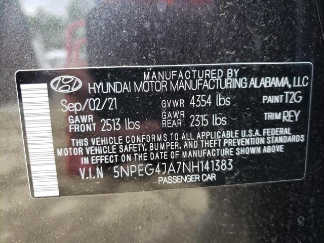 Photo 9 VIN: 5NPEG4JA7NH141383 - HYUNDAI SONATA SE 