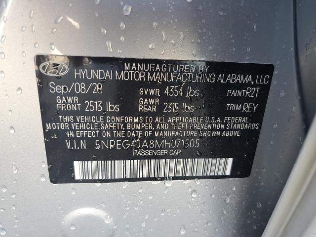 Photo 11 VIN: 5NPEG4JA8MH071505 - HYUNDAI SONATA SE 