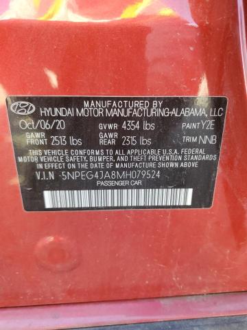 Photo 11 VIN: 5NPEG4JA8MH079524 - HYUNDAI SONATA SE 