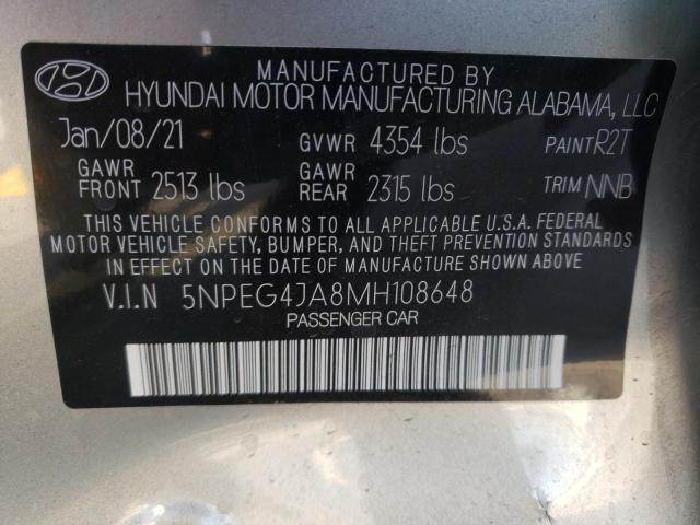 Photo 9 VIN: 5NPEG4JA8MH108648 - HYUNDAI SONATA SE 