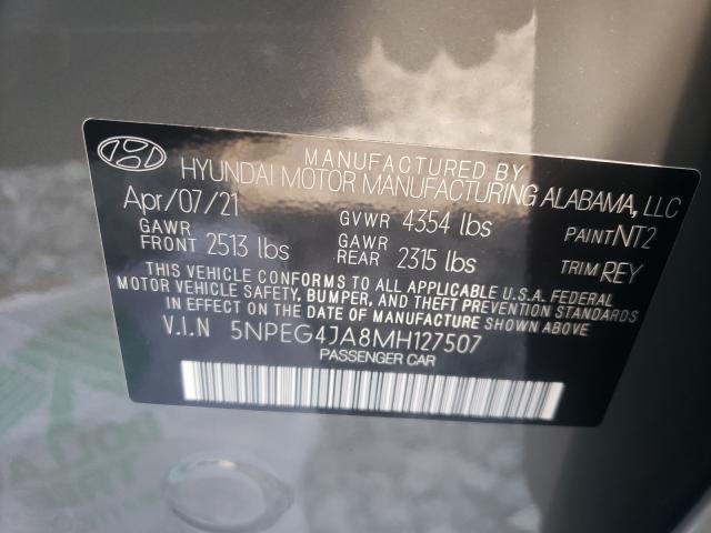 Photo 9 VIN: 5NPEG4JA8MH127507 - HYUNDAI SONATA SE 