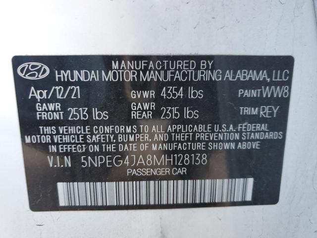 Photo 11 VIN: 5NPEG4JA8MH128138 - HYUNDAI SONATA SE 