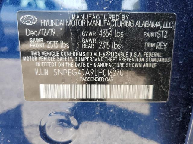 Photo 11 VIN: 5NPEG4JA9LH016270 - HYUNDAI SONATA SE 