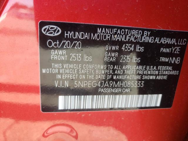 Photo 9 VIN: 5NPEG4JA9MH085333 - HYUNDAI SONATA SE 