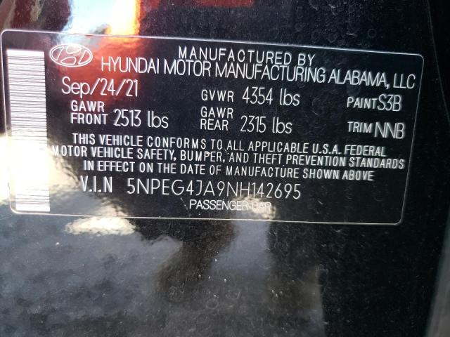 Photo 9 VIN: 5NPEG4JA9NH142695 - HYUNDAI SONATA SE 