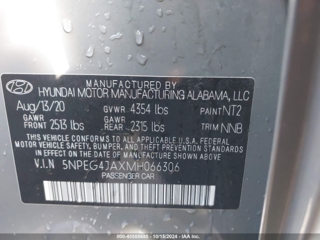 Photo 8 VIN: 5NPEG4JAXMH066306 - HYUNDAI SONATA 