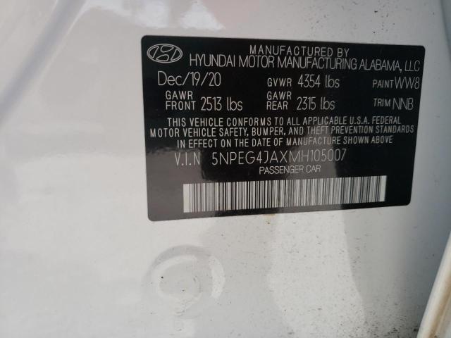 Photo 9 VIN: 5NPEG4JAXMH105007 - HYUNDAI SONATA SE 