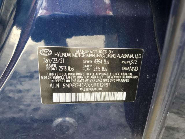 Photo 11 VIN: 5NPEG4JAXMH113981 - HYUNDAI SONATA 