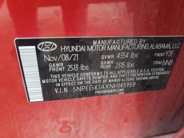 Photo 12 VIN: 5NPEG4JAXNH145959 - HYUNDAI SONATA SE 