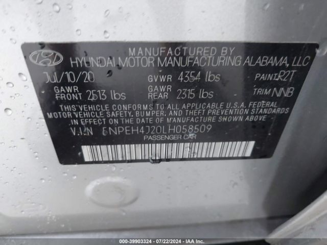 Photo 8 VIN: 5NPEH4J20LH058509 - HYUNDAI SONATA 