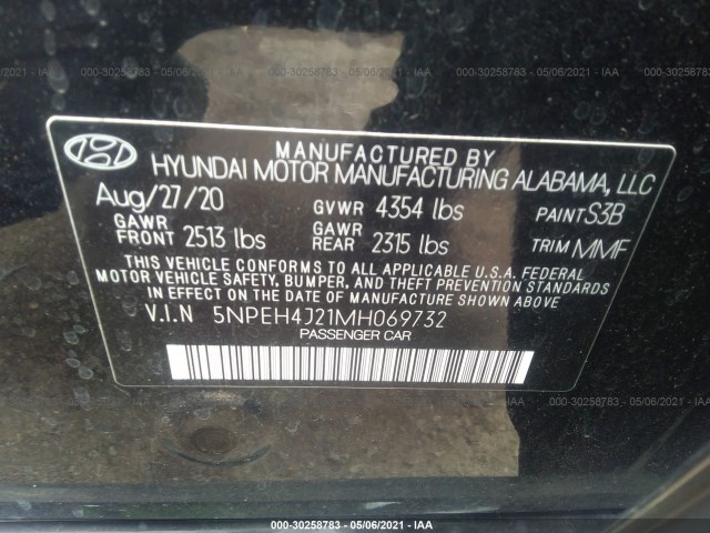 Photo 8 VIN: 5NPEH4J21MH069732 - HYUNDAI SONATA 