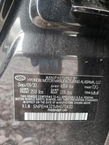 Photo 11 VIN: 5NPEH4J21MH070430 - HYUNDAI SONATA LIM 