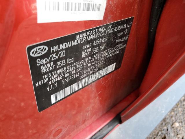 Photo 11 VIN: 5NPEH4J21MH075143 - HYUNDAI SONATA 