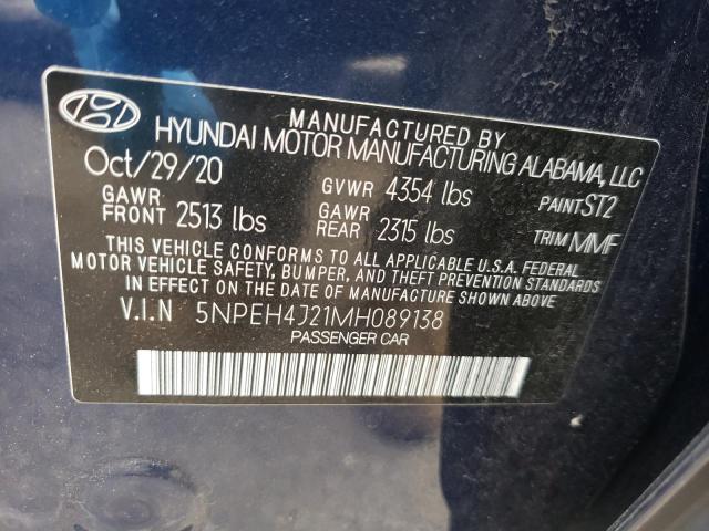 Photo 9 VIN: 5NPEH4J21MH089138 - HYUNDAI SONATA LIM 