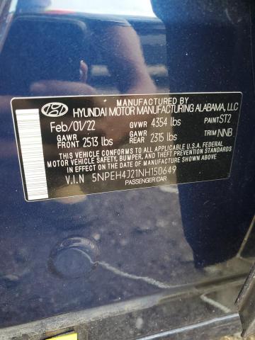 Photo 11 VIN: 5NPEH4J21NH150649 - HYUNDAI SONATA LIM 