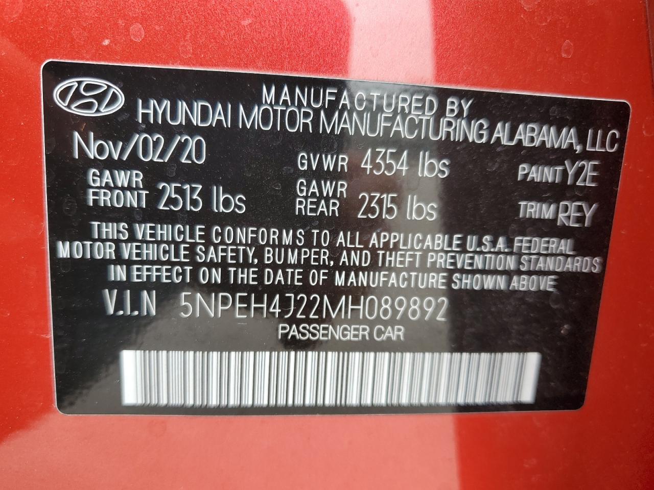 Photo 12 VIN: 5NPEH4J22MH089892 - HYUNDAI SONATA 