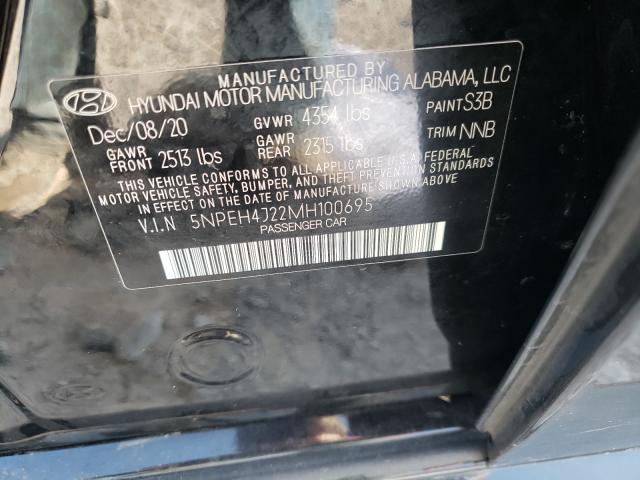 Photo 9 VIN: 5NPEH4J22MH100695 - HYUNDAI SONATA LIM 