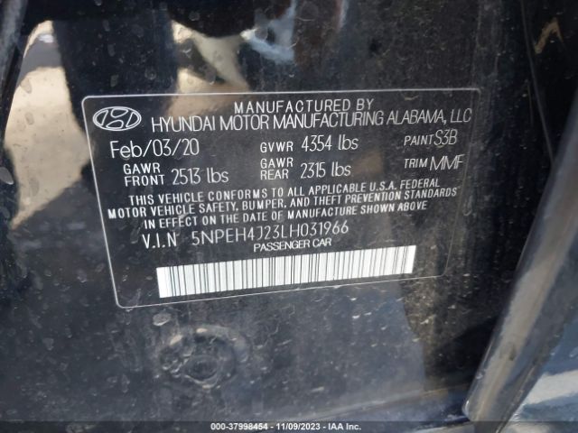 Photo 8 VIN: 5NPEH4J23LH031966 - HYUNDAI SONATA 