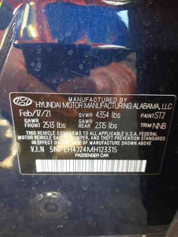 Photo 9 VIN: 5NPEH4J24MH123315 - HYUNDAI SONATA LIM 