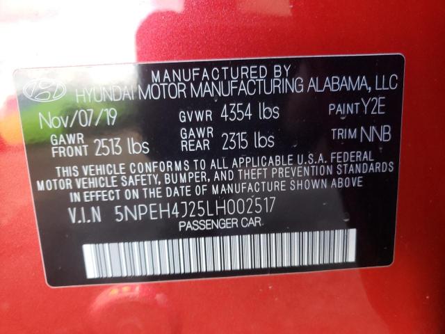 Photo 9 VIN: 5NPEH4J25LH002517 - HYUNDAI SONATA LIM 