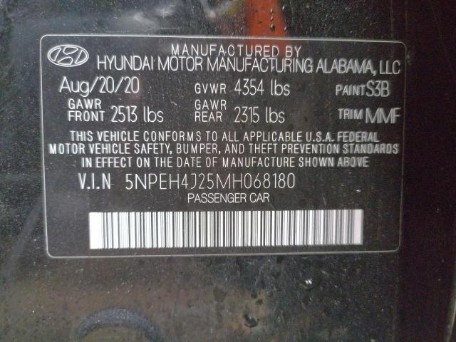 Photo 9 VIN: 5NPEH4J25MH068180 - HYUNDAI SONATA LIM 