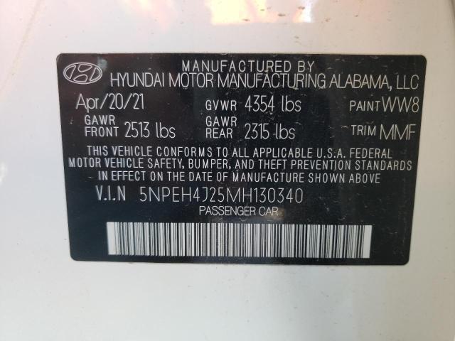 Photo 11 VIN: 5NPEH4J25MH130340 - HYUNDAI SONATA 