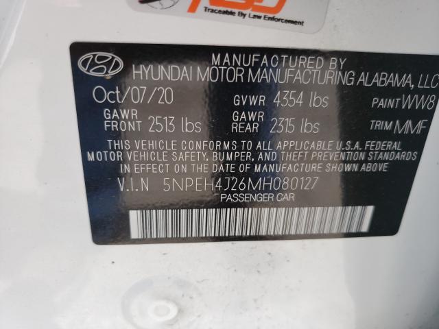 Photo 9 VIN: 5NPEH4J26MH080127 - HYUNDAI SONATA LIM 