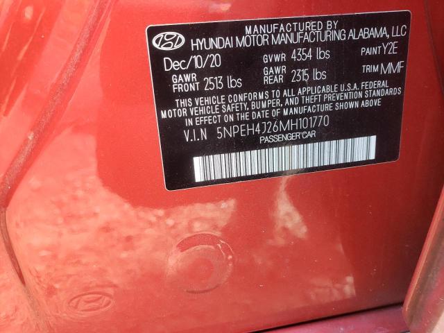 Photo 9 VIN: 5NPEH4J26MH101770 - HYUNDAI SONATA LIM 