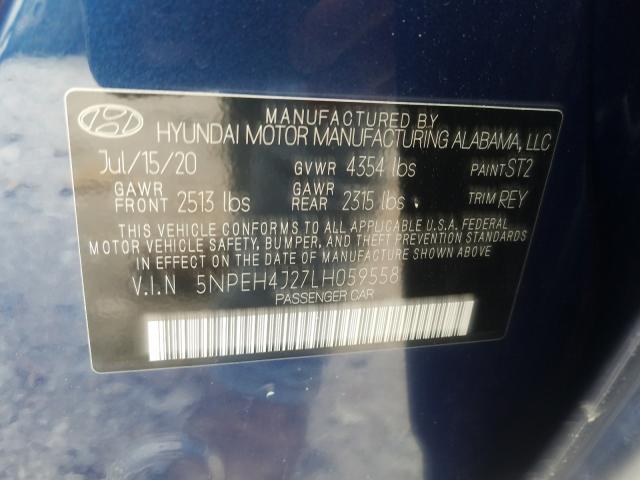 Photo 9 VIN: 5NPEH4J27LH059558 - HYUNDAI SONATA LIM 