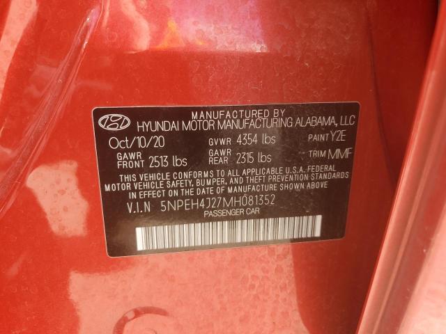 Photo 11 VIN: 5NPEH4J27MH081352 - HYUNDAI SONATA 