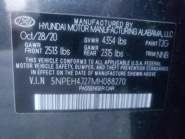 Photo 12 VIN: 5NPEH4J27MH088270 - HYUNDAI SONATA LIM 