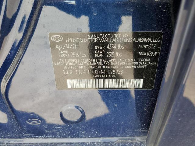 Photo 11 VIN: 5NPEH4J27MH128928 - HYUNDAI SONATA 