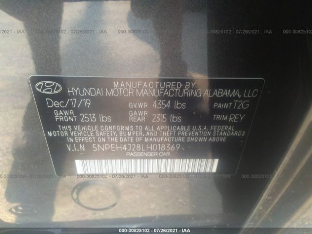 Photo 8 VIN: 5NPEH4J28LH018369 - HYUNDAI SONATA 